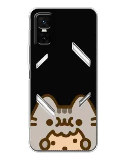 Чехол для Infinix GT 30 Pro с картинкой «Пушин на черном»