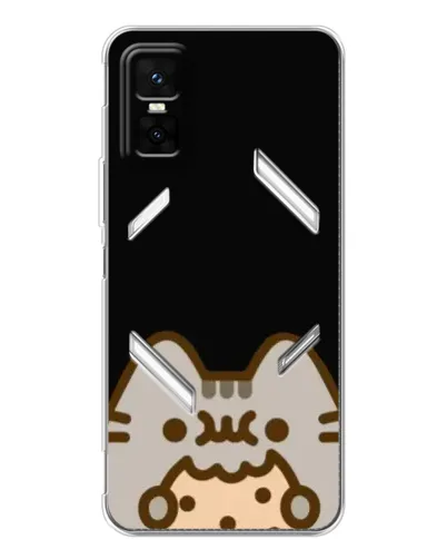 Чехол для Infinix GT 30 Pro с картинкой «Пушин на черном»