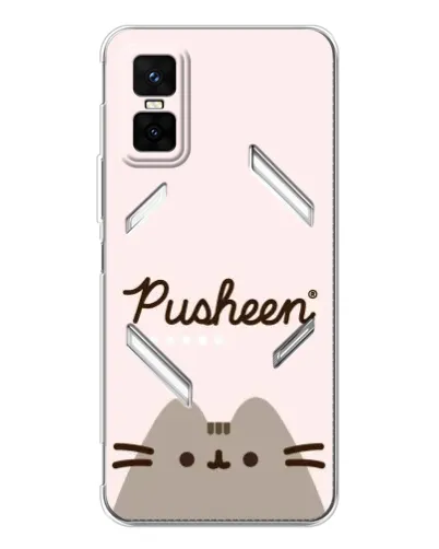 Чехол для Infinix GT 30 Pro с картинкой «Pusheen логотип»