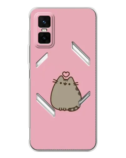 Чехол для Infinix GT 30 Pro с картинкой «Pusheen сердце»