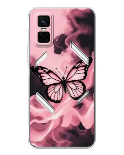 Чехол для Infinix GT 30 Pro с картинкой «Бабочка в дыму»