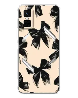 Чехол для Infinix GT 30 Pro с картинкой «Паттерн черные банты»