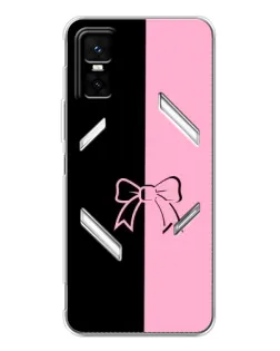 Чехол для Infinix GT 30 Pro с картинкой «Половинки банта»