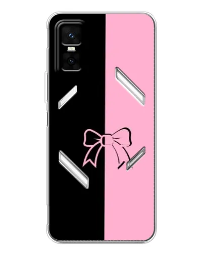 Чехол для Infinix GT 30 Pro с картинкой «Половинки банта»