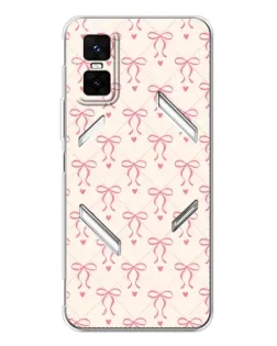 Чехол для Infinix GT 30 Pro с картинкой «Розовые бантики Coquette»