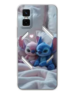 Чехол для Infinix GT 30 Pro с картинкой «Плюшевые Стич Ангел»