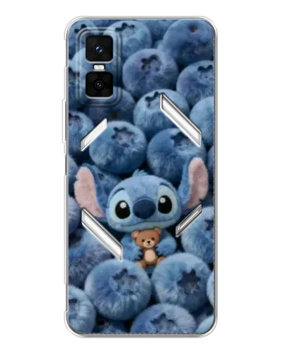 Чехол для Infinix GT 30 Pro с картинкой «Стич и голубика»