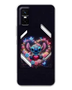 Чехол для Infinix GT 30 Pro с картинкой «Stitch в цветах»