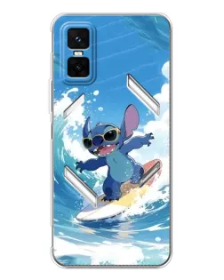 Чехол для Infinix GT 30 Pro с картинкой «Стич на волне»