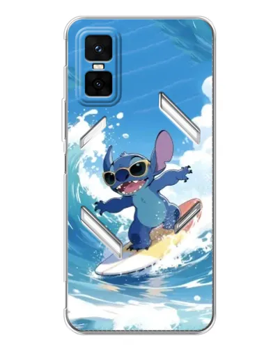 Чехол для Infinix GT 30 Pro с картинкой «Стич на волне»
