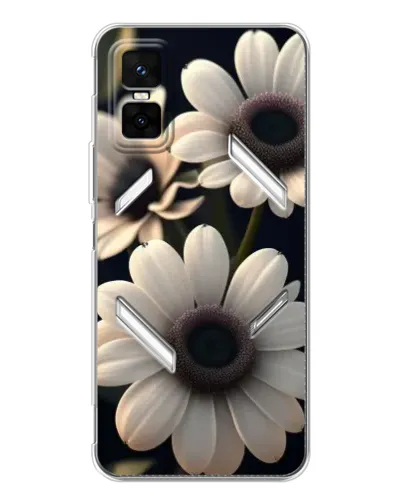 Чехол для Infinix GT 30 Pro с картинкой «Белые маргаритки макро»