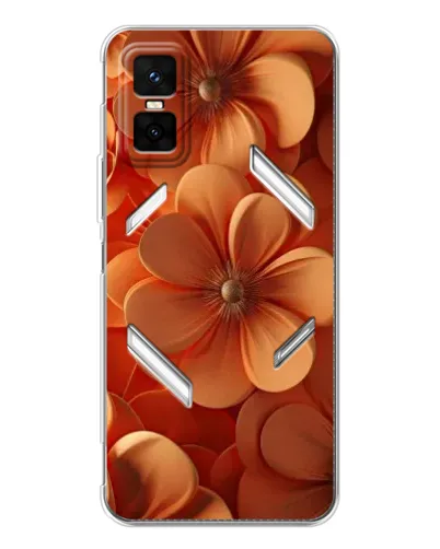 Чехол для Infinix GT 30 Pro с картинкой «Оранжевый макро цветок»