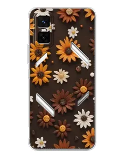 Чехол для Infinix GT 30 Pro с картинкой «Узор из маленьких подсолнухов»