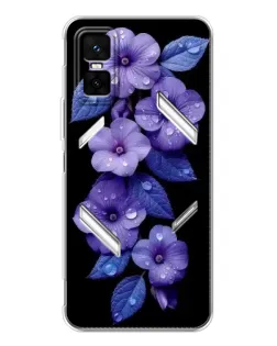Чехол для Infinix GT 30 Pro с картинкой «Фиолетовые цветы с росою»