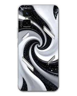 Чехол для Infinix GT 30 Pro с картинкой «Черно-белая спираль»