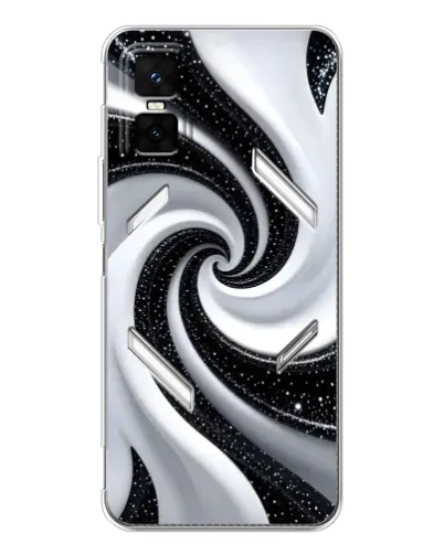 Чехол для Infinix GT 30 Pro с картинкой «Черно-белая спираль» Чехол для Infinix GT 30 Pro с картинкой «Черно-белая спираль»