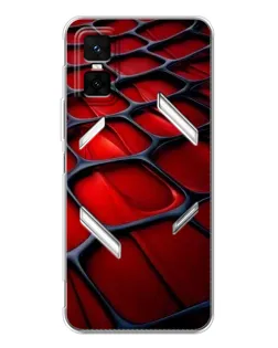 Чехол для Infinix GT 30 Pro с картинкой «Красная глянцевая сетка»