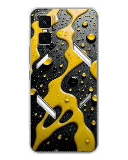 Чехол для Infinix GT 30 Pro с картинкой «Жидкое желтое золото»