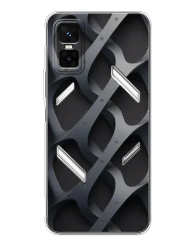 Чехол для Infinix GT 30 Pro с картинкой «Объемное серое плетение» Чехол для Infinix GT 30 Pro с картинкой «Объемное серое плетение»