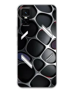 Чехол для Infinix GT 30 Pro с картинкой «Объемная темная решетка»