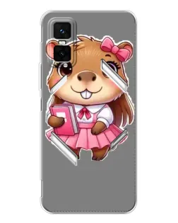 Чехол для Infinix GT 30 Pro с картинкой «Девочка капибара»