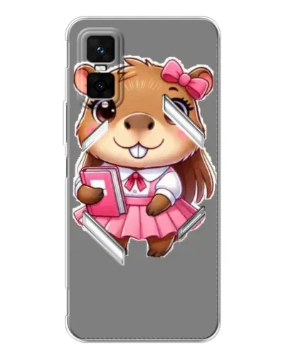Чехол для Infinix GT 30 Pro с картинкой «Девочка капибара»