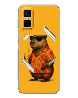 Чехол для Infinix GT 30 Pro с картинкой «Капибара на отдыхе»