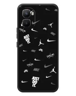 Чехол для Infinix GT 50 Pro с картинкой «Nike Black Pattern»