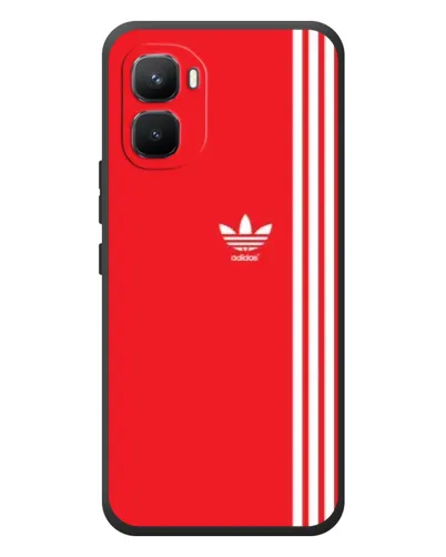 Чехол для Infinix GT 50 Pro с картинкой «Красный минимализм Adidas»
