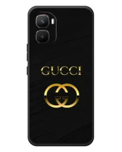 Чехол для Infinix GT 50 Pro с картинкой «Золотой логотип Gucci»