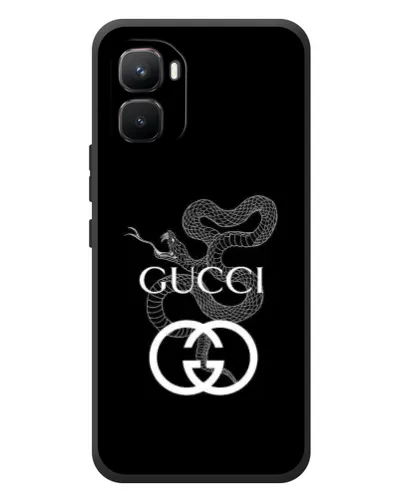 Чехол для Infinix GT 50 Pro с картинкой «Gucci — серебряная змея» Чехол для Infinix GT 50 Pro с картинкой «Gucci — серебряная змея»