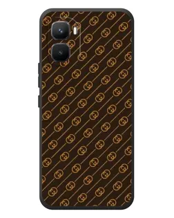 Чехол для Infinix GT 50 Pro с картинкой «Gucci — золотые диагонали»