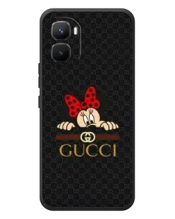 Чехол для Infinix GT 50 Pro с картинкой «Минни Маус Gucci — черный»