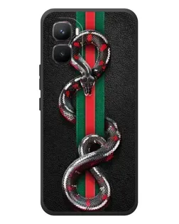 Чехол для Infinix GT 50 Pro с картинкой «Gucci — змея на полосе»
