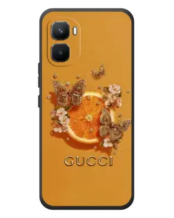 Чехол для Infinix GT 50 Pro с картинкой «Gucci — золотые бабочки»