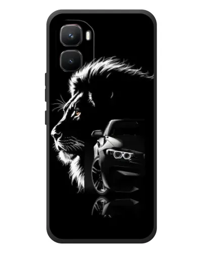 Чехол для Infinix GT 50 Pro с картинкой «BMW и лев» Чехол для Infinix GT 50 Pro с картинкой «BMW и лев»