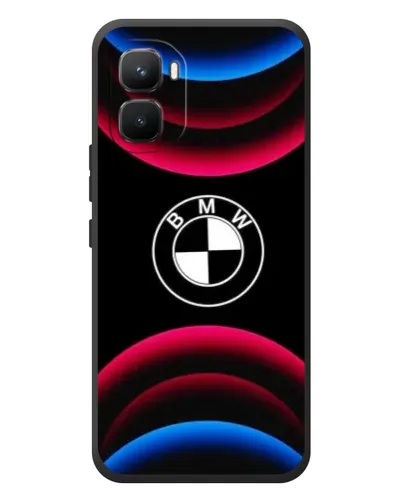 Чехол для Infinix GT 50 Pro с картинкой «Логотип BMW и неоновые дуги» Чехол для Infinix GT 50 Pro с картинкой «Логотип BMW и неоновые дуги»