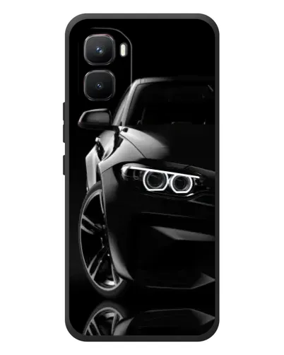Чехол для Infinix GT 50 Pro с картинкой «Черная BMW — профиль» Чехол для Infinix GT 50 Pro с картинкой «Черная BMW — профиль»
