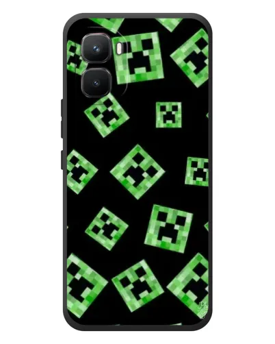 Чехол для Infinix GT 50 Pro с картинкой «Паттерн с криперами» Чехол для Infinix GT 50 Pro с картинкой «Паттерн с криперами»