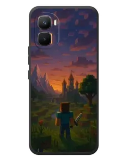 Чехол для Infinix GT 50 Pro с картинкой «Стив у башни» Чехол для Infinix GT 50 Pro с картинкой «Стив у башни»