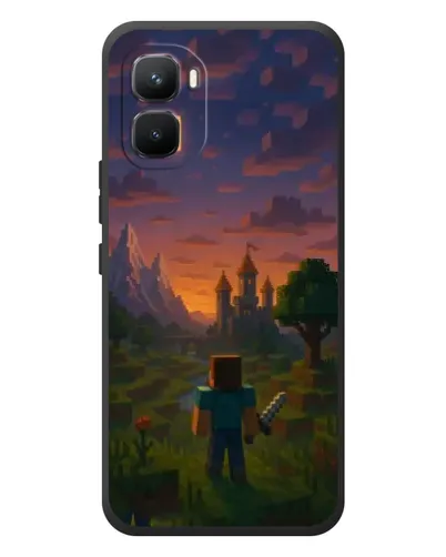 Чехол для Infinix GT 50 Pro с картинкой «Стив у башни» Чехол для Infinix GT 50 Pro с картинкой «Стив у башни»