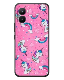 Чехол для Infinix GT 50 Pro с картинкой «Unicorn паттерн розовый»
