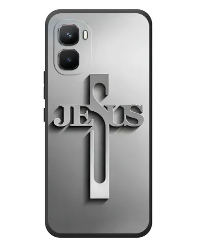 Чохол для Infinix GT 50 Pro з картинкою «Металевий хрест Jesus» Чохол для Infinix GT 50 Pro з картинкою «Металевий хрест Jesus»