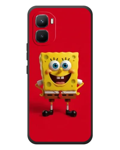 Чехол для Infinix GT 50 Pro с картинкой «Спанч Боб на красном» Чехол для Infinix GT 50 Pro с картинкой «Спанч Боб на красном»