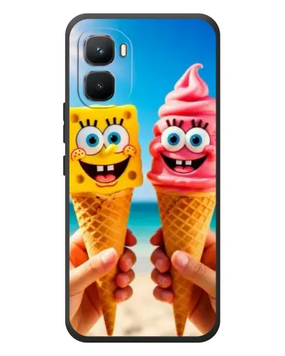 Чехол для Infinix GT 50 Pro с картинкой «Спанч Боб мороженое» Чехол для Infinix GT 50 Pro с картинкой «Спанч Боб мороженое»