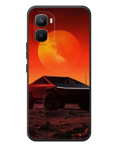 Чехол для Infinix GT 50 Pro с картинкой «Cybertruck на Марсе»
