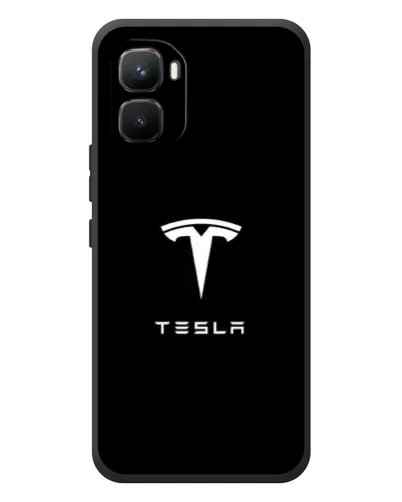 Чехол для Infinix GT 50 Pro с картинкой «Tesla White Logo»