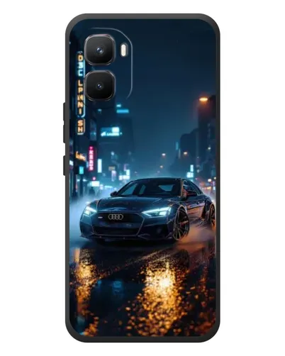 Чехол для Infinix GT 50 Pro с картинкой «Ночной город и Audi» Чехол для Infinix GT 50 Pro с картинкой «Ночной город и Audi»