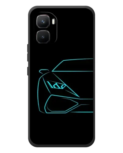 Чехол для Infinix GT 50 Pro с картинкой «Голубой силуэт Lamborghini» Чехол для Infinix GT 50 Pro с картинкой «Голубой силуэт Lamborghini»