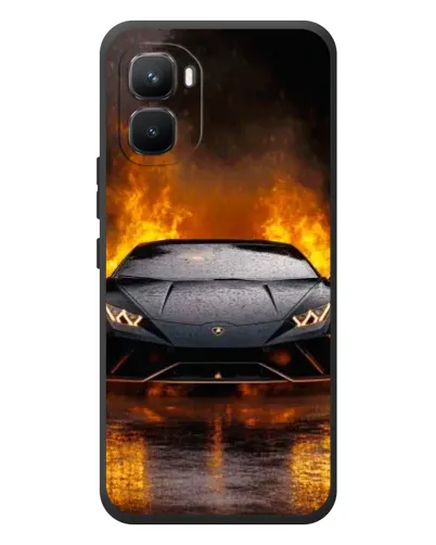 Чехол для Infinix GT 50 Pro с картинкой «Lamborghini в огне» Чехол для Infinix GT 50 Pro с картинкой «Lamborghini в огне»